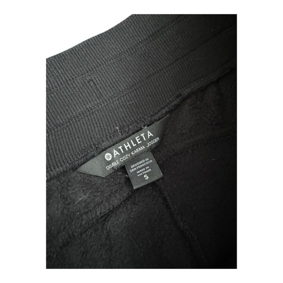 ATHLETA | Cozy Karma Recover Jogger in Black Plush Fleece, Size Small - Picture 6 of 9